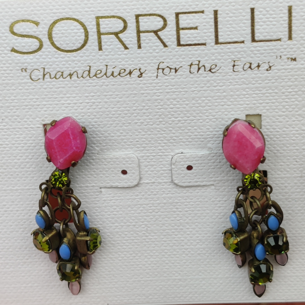 Vintage Sorelli Swarovski Crystal Dangle Earrings